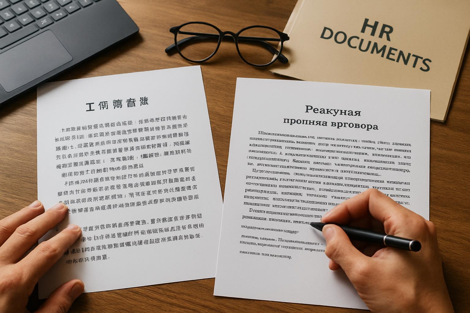 Письменный перевод с китайского на русский кадровых документов: трудовые договоры, резюме и рекомендательные письма. Практические советы для переводчика