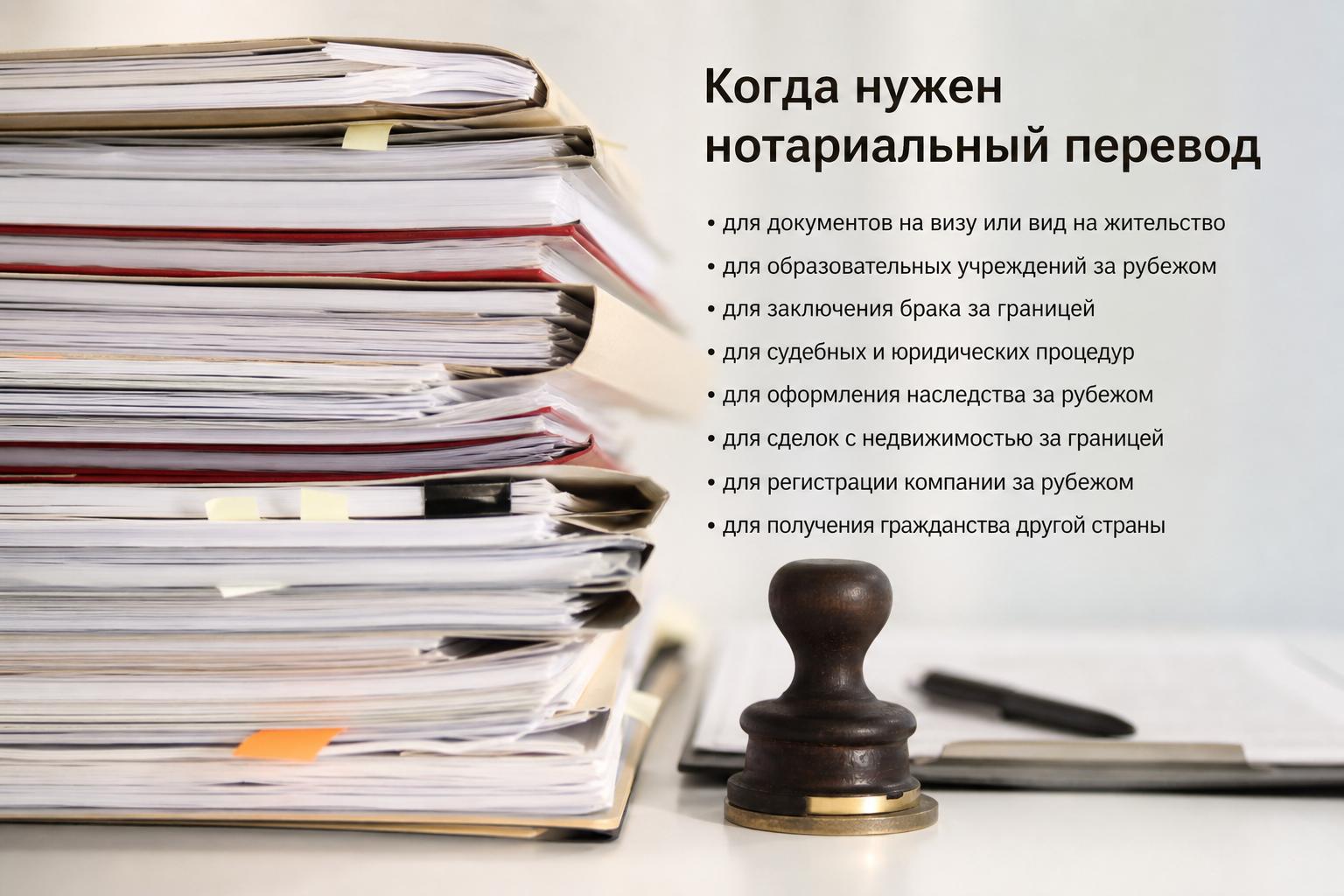 Печать нотариуса на переводе: зачем она нужна и когда без неё документ не примут